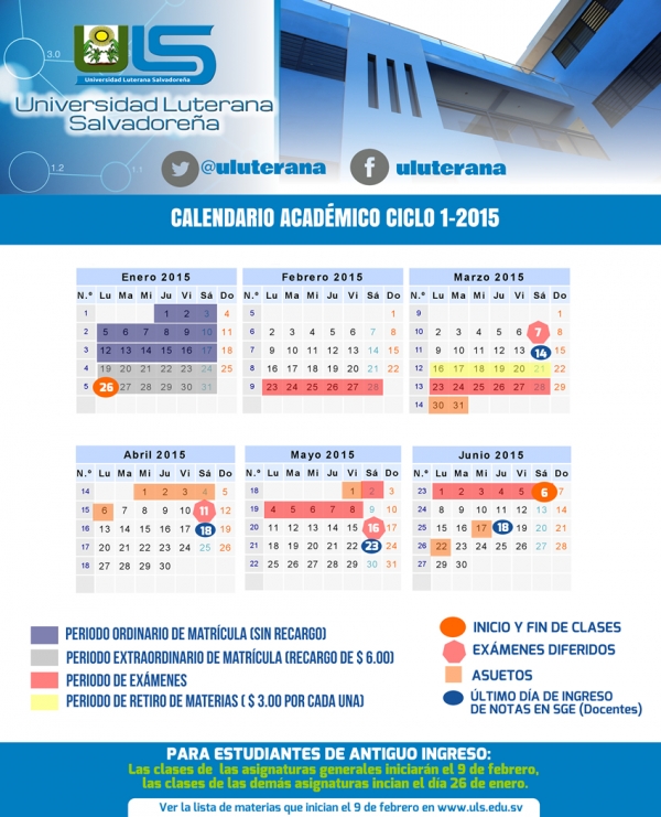 Calendario Académico Ciclo 1-2015