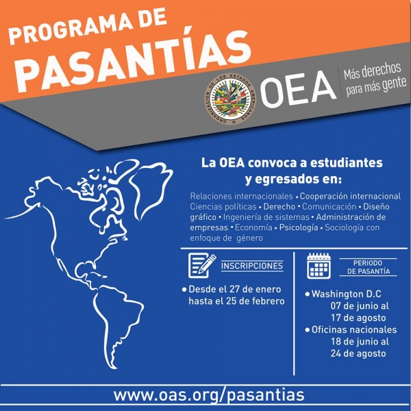Oportunidad Pasantías OEA